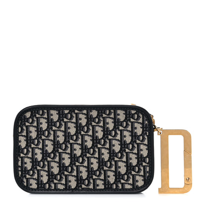 Christian Dior Oblique Diorquake Clutch Blue 1 of 11