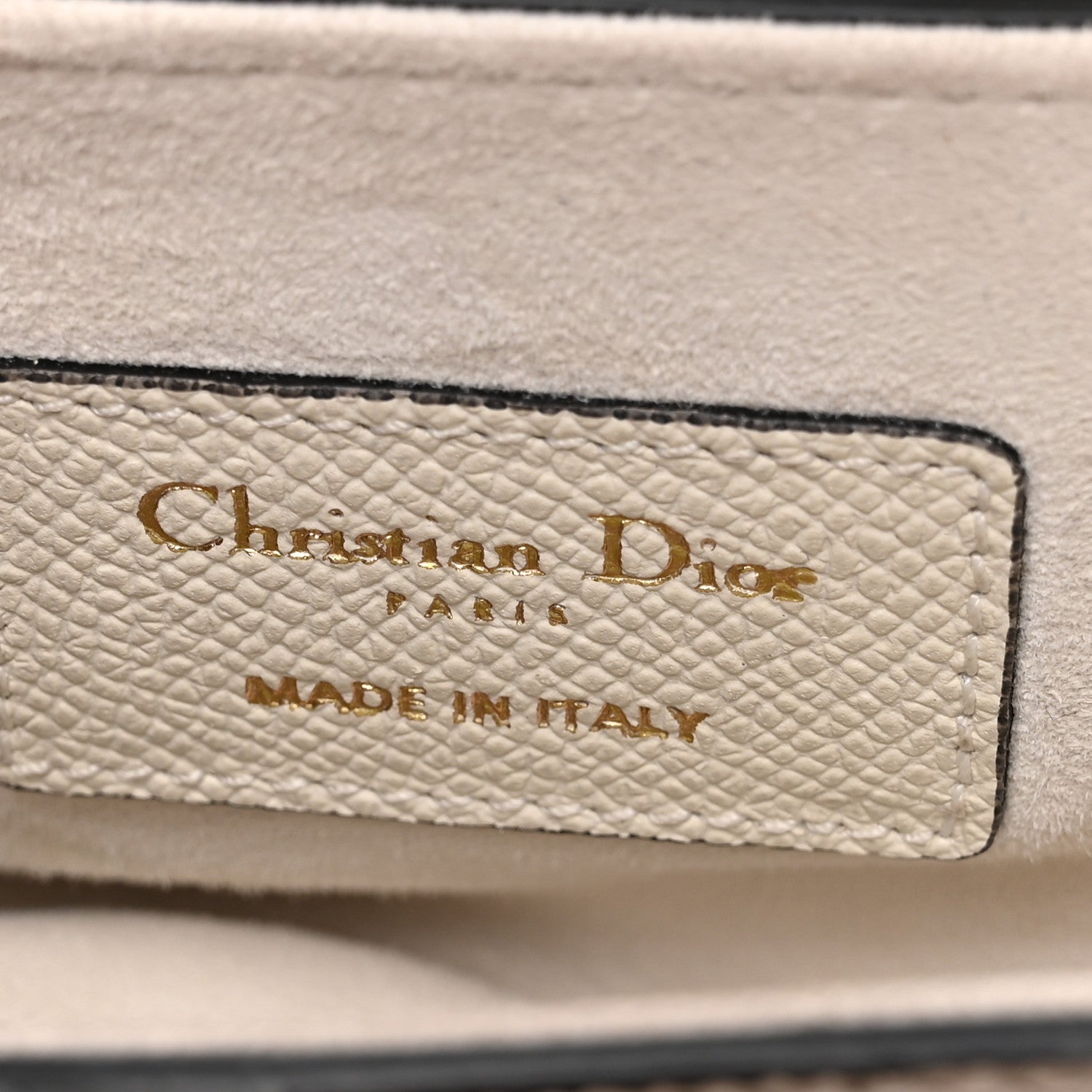 Christian Dior Grained Calfskin Mini Saddle Bag With Strap White 6 of 11