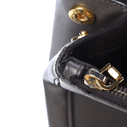 Prada Saffiano Medium Galleria Double Zip Tote Grafite 9 of 16