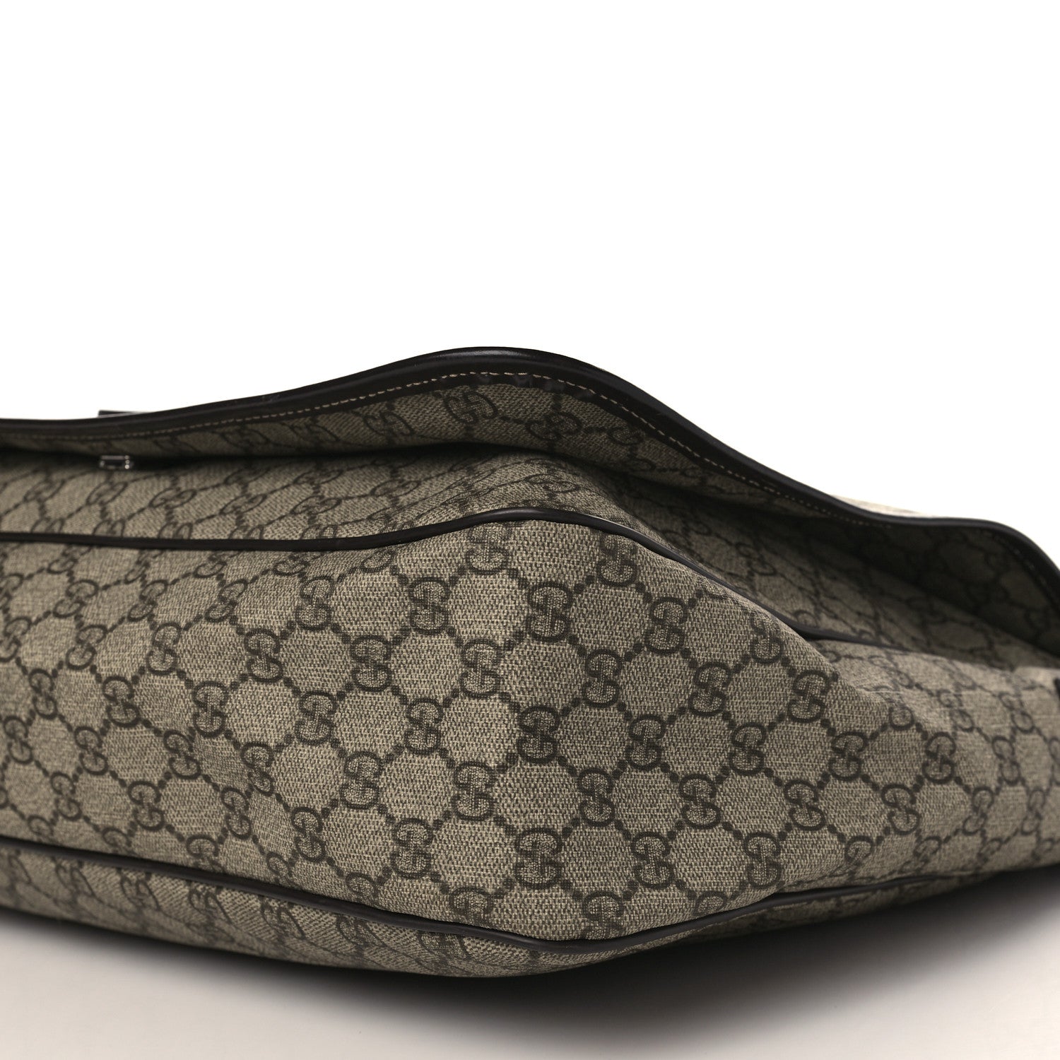 Gucci GG Plus Monogram Large Interlocking G Flap Messenger Bag Beige Dark Brown 9 of 9