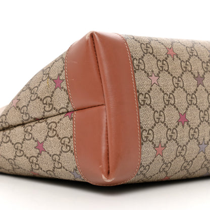 Gucci GG Supreme Stars Tote Brown Pink 8 of 12
