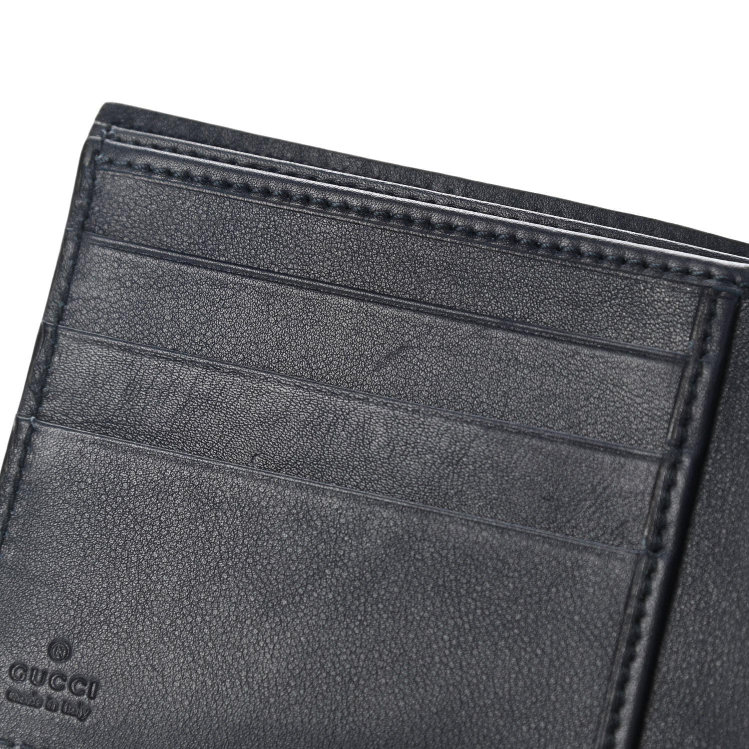 Gucci Microguccissima Mens Bi-Fold Wallet Navy 8 of 9