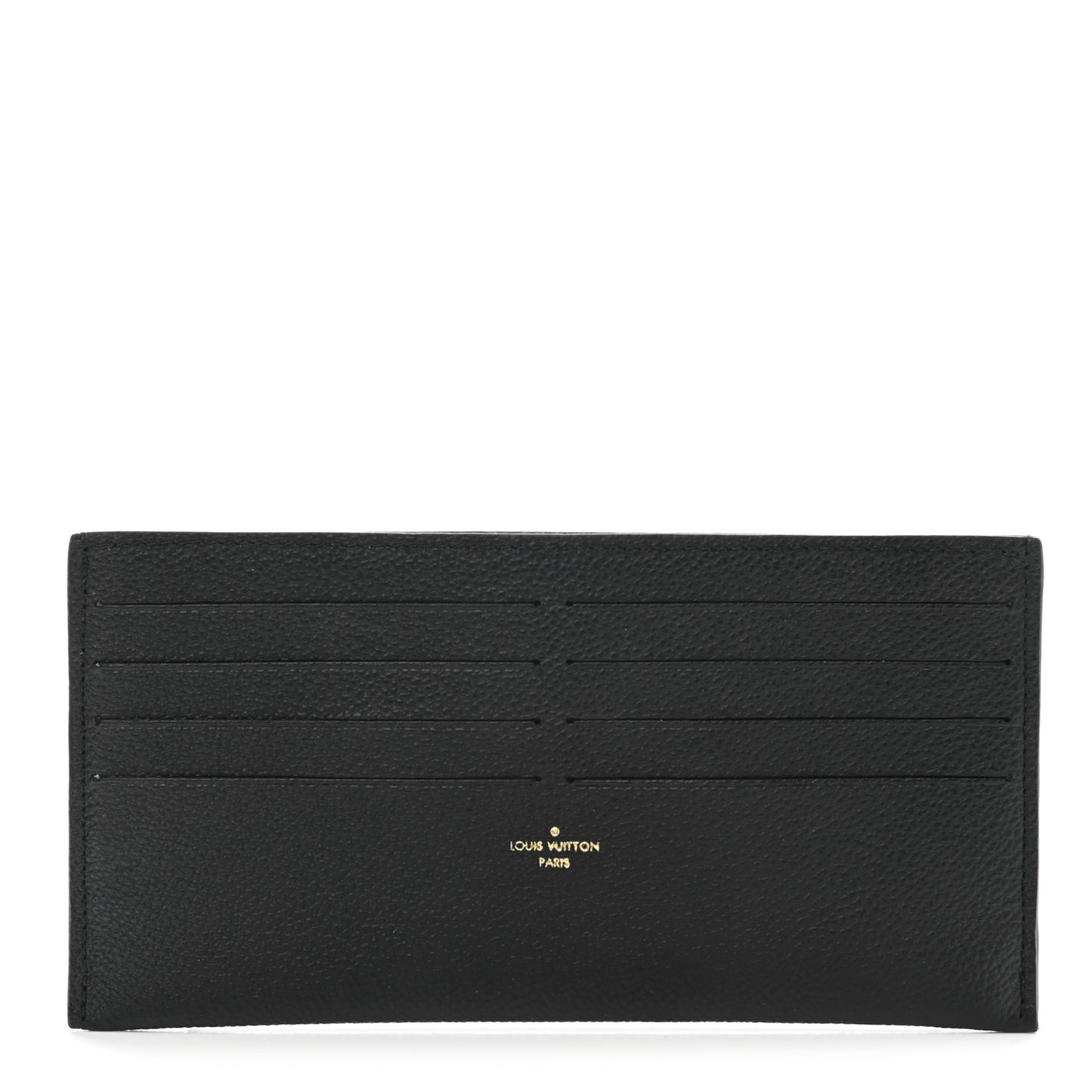 Calfskin Felicie Chain Wallet Card Holder Insert Black