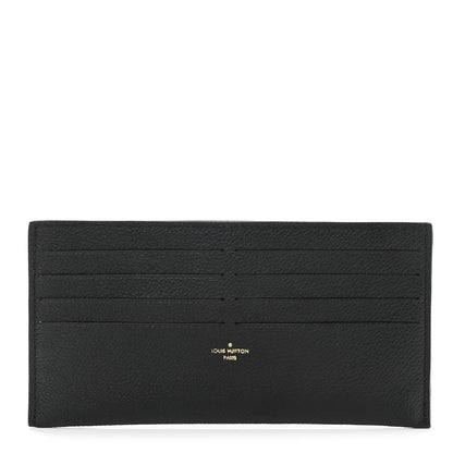 Louis Vuitton Calfskin Felicie Chain Wallet Card Holder Insert Black 1 of 6