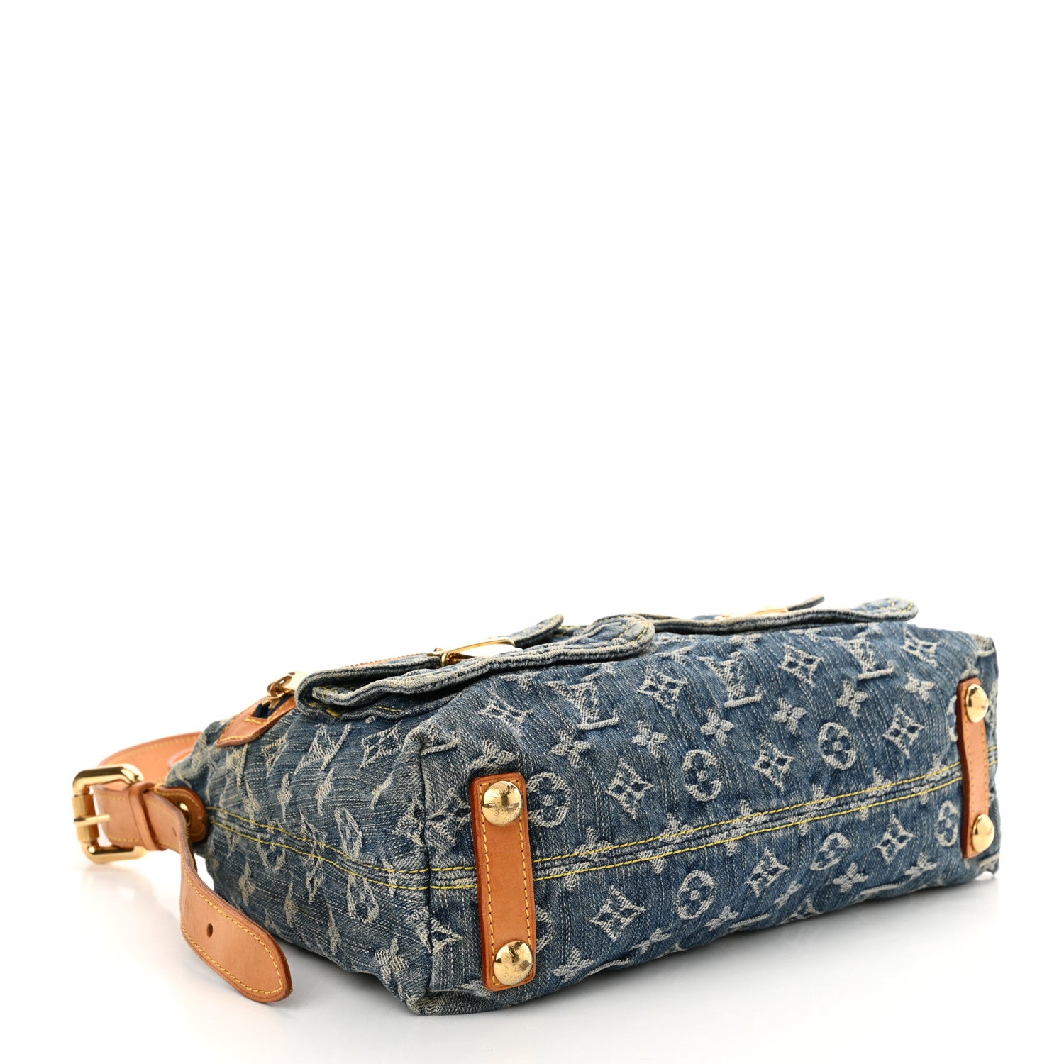 Louis Vuitton Monogram Denim Baggy PM Blue 4 of 12