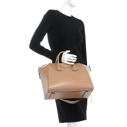 Givenchy Shiny Lord Calfskin Medium Antigona Dark Beige 3 of 9