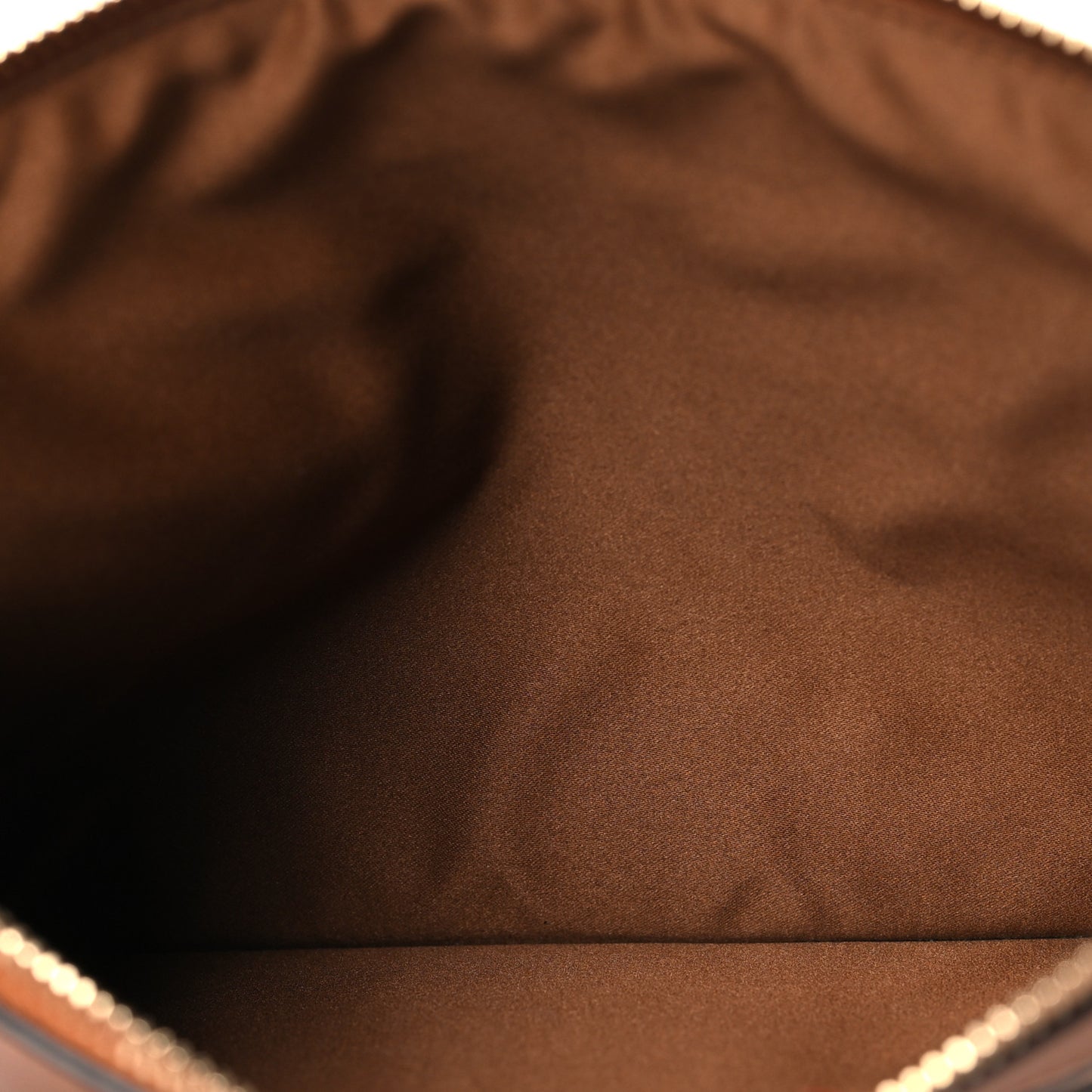 Calfskin Leopard Print City Safari Large Pouch Brown
