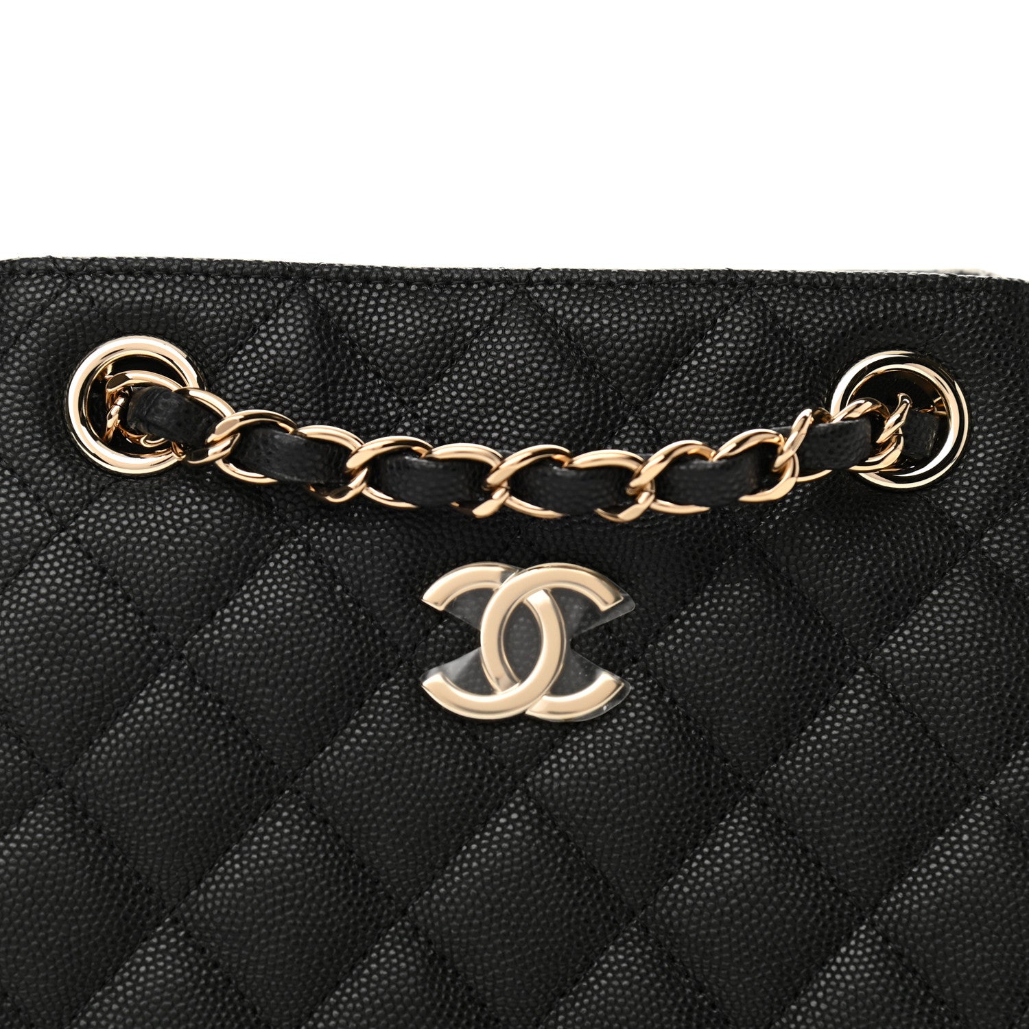 Chanel Caviar Quilted Mini Bucket Bag Black 8 of 11