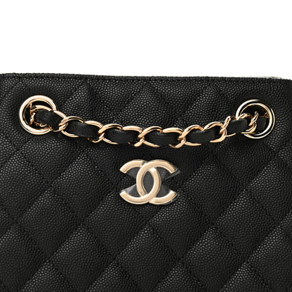 Chanel Caviar Quilted Mini Bucket Bag Black 8 of 11
