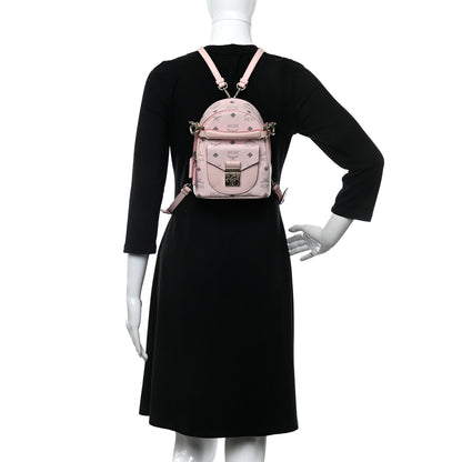 MCM Visetos X-Mini Patricia Backpack Powder Pink 3 of 10