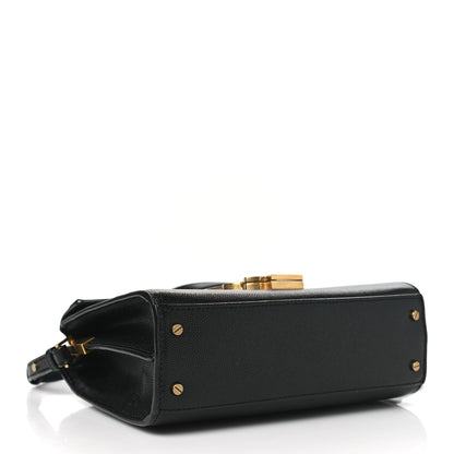 Saint Laurent Grain de Poudre Mini Classic Monogram Cassandra Top Handle Black 4 of 9