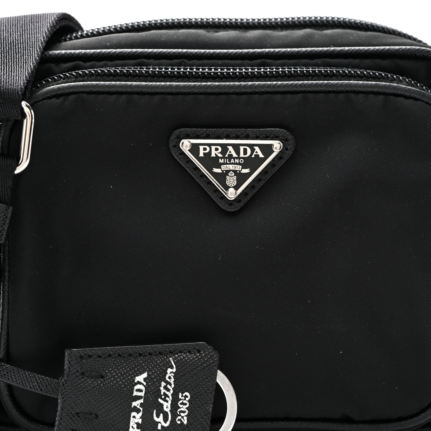Prada Re-Nylon Saffiano Mini Re-Edition 2005 Camera Bag Black 9 of 11