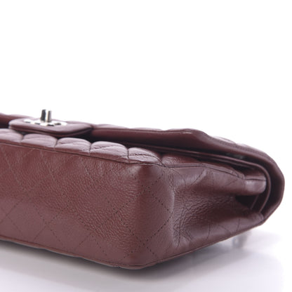 Chanel Caviar Quilted Medium Double Flap Dark Red 8 of 9