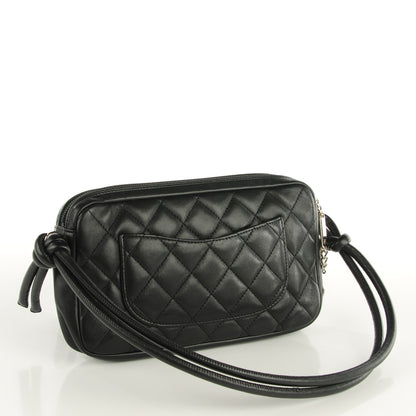 Chanel Calfskin Quilted Cambon Pochette Black White 3 of 7