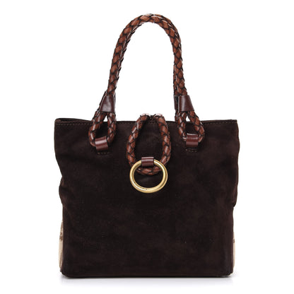 Burberry Suede Tote Brown 1 of 15