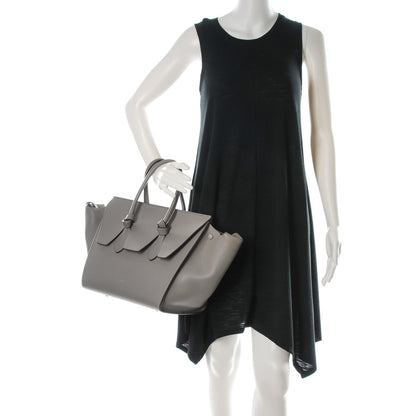 Celine Crisped Calfskin Small Tie Tote Medium Grey 2 of 10