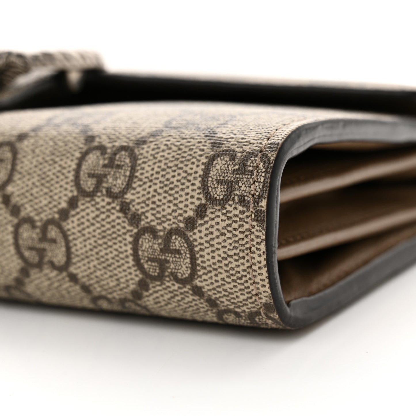 GG Supreme Monogram Mini Dionysus Chain Wallet Beige Taupe