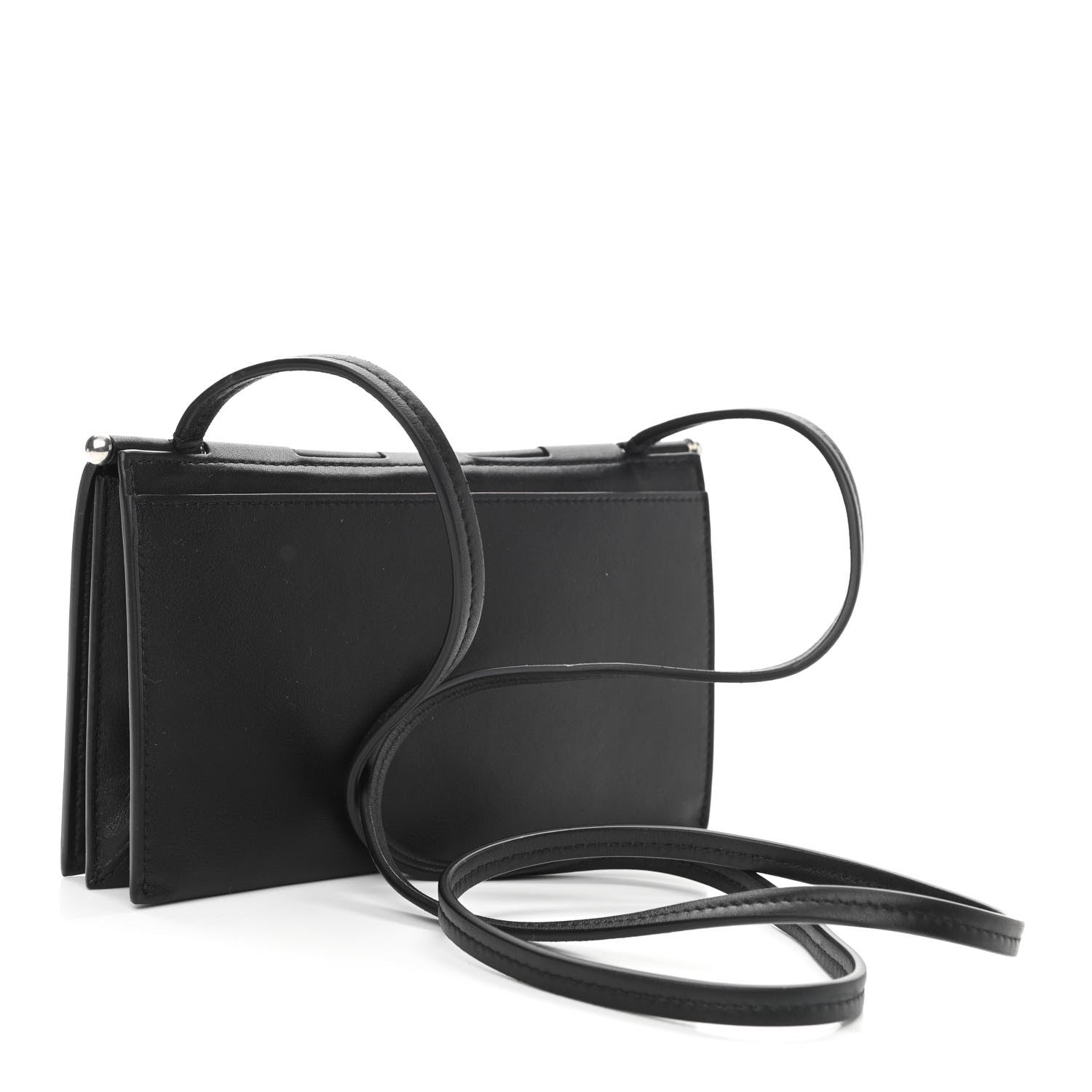 Bottega Veneta Calfskin Crossbody Bag Black 3 of 10