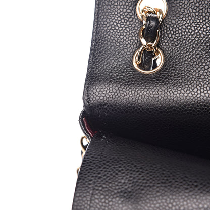 Chanel Caviar Quilted Jumbo Double Flap Black 12 of 14