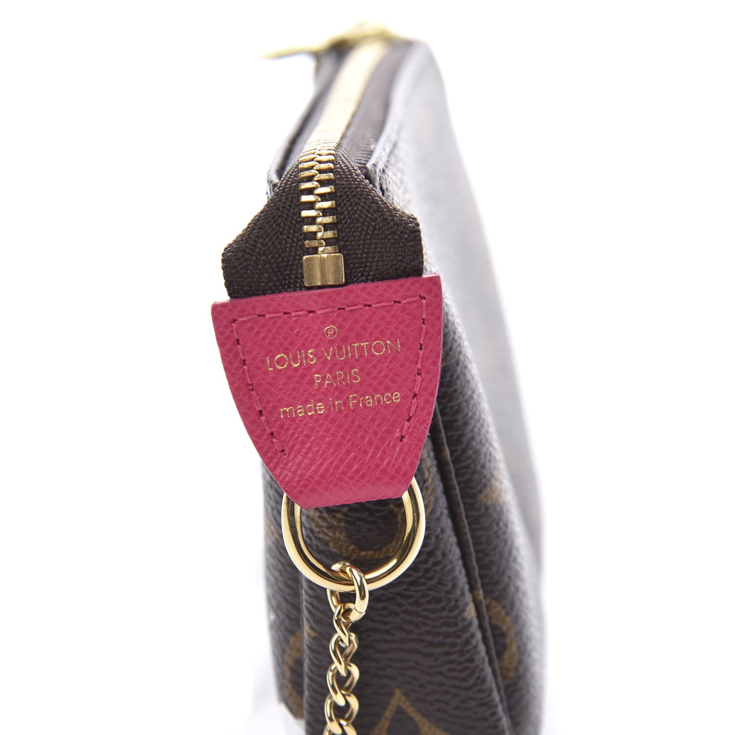 Louis Vuitton Monogram 2019 Christmas Animation Mini Courchevel Pochette Accessories Fuchsia 8 of 10