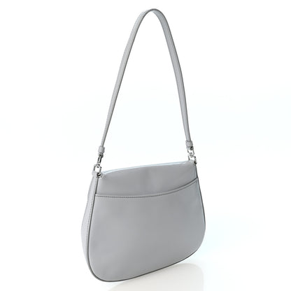 Prada Spazzolato Cleo Flap Shoulder Bag Fiordaliso 3 of 10