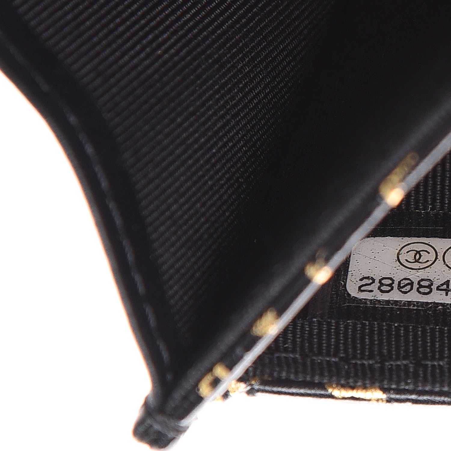 Chanel Calfskin Crocodile Embossed Graffiti 2.55 Cocodile Reissue Flap Card Holder Black Gold 8 of 9