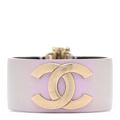 Chanel Calfskin CC Wide Cuff M Lilac 1 of 11