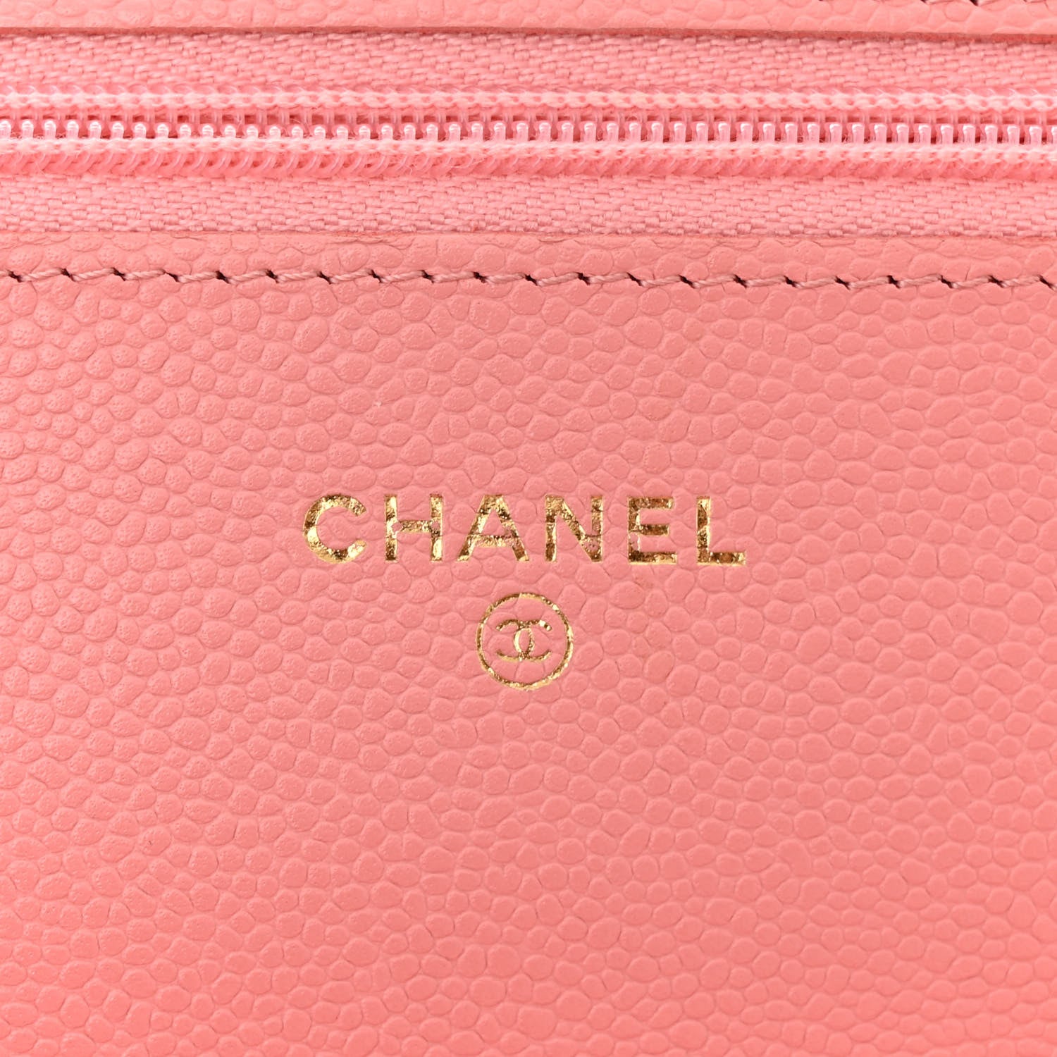 Chanel Caviar Quilted Wallet on Chain WOC Coral Pink 6 of 13