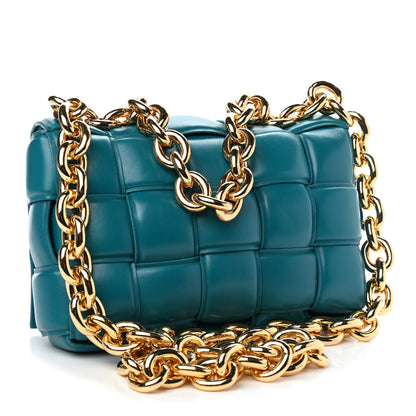 Bottega Veneta Lambskin Maxi Intreccio Padded Chain Cassette Crossbody Bag Mallard 3 of 8