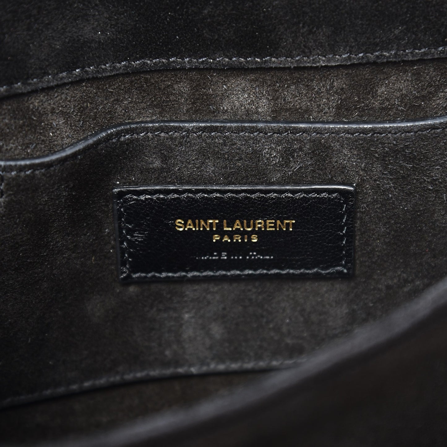 Suede Medium Monogram Fetish Satchel Black