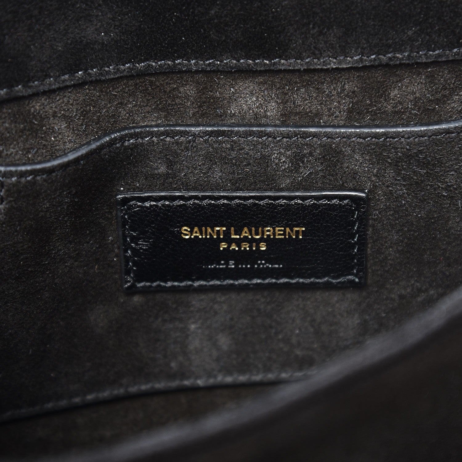 Saint Laurent Suede Medium Monogram Fetish Satchel Black 6 of 9