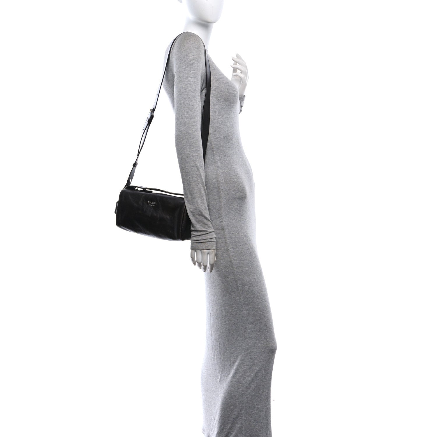 Prada Vintage Nappa Shoulder Bag Moro 2 of 10