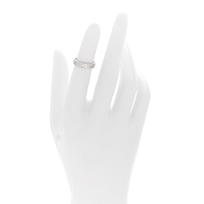 Cartier 18K White Gold 8 Diamond 4mm Wedding Band LOVE Ring 45 3.25 2 of 4