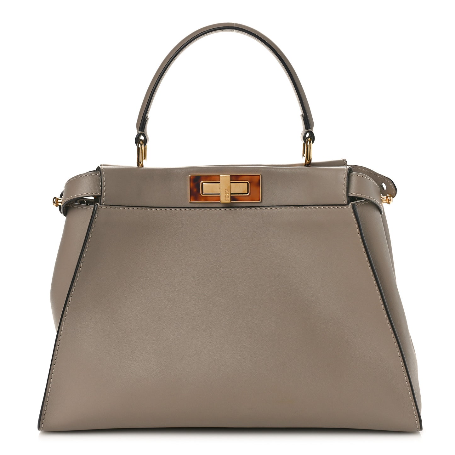 Vitello Seta Plexiglass Tortoise Medium Peekaboo Iconic Satchel Tortora