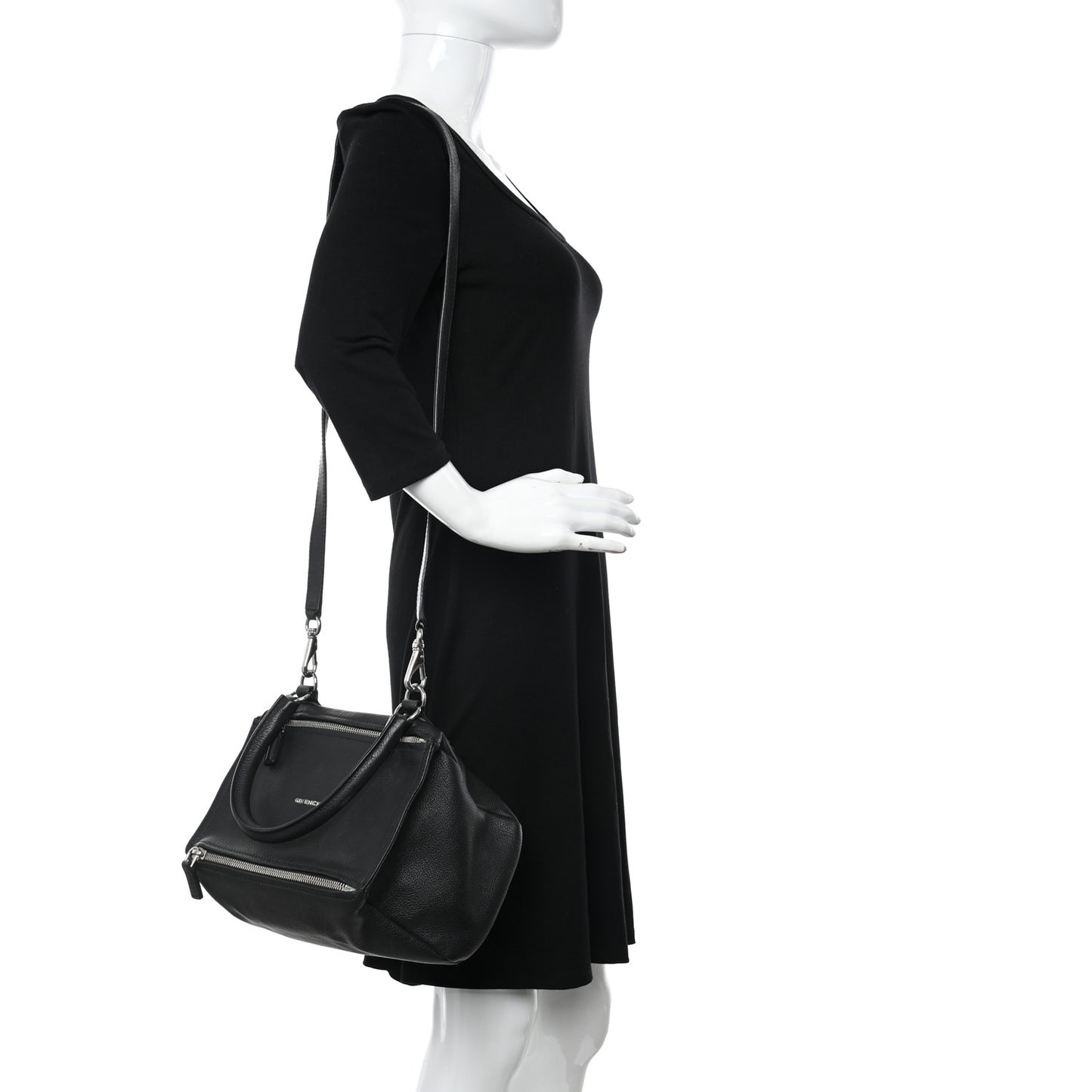 Sugar Goatskin Small Pandora Black