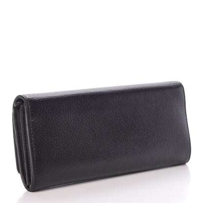 Versace Grained Calfskin Continental Wallet Black 3 of 14