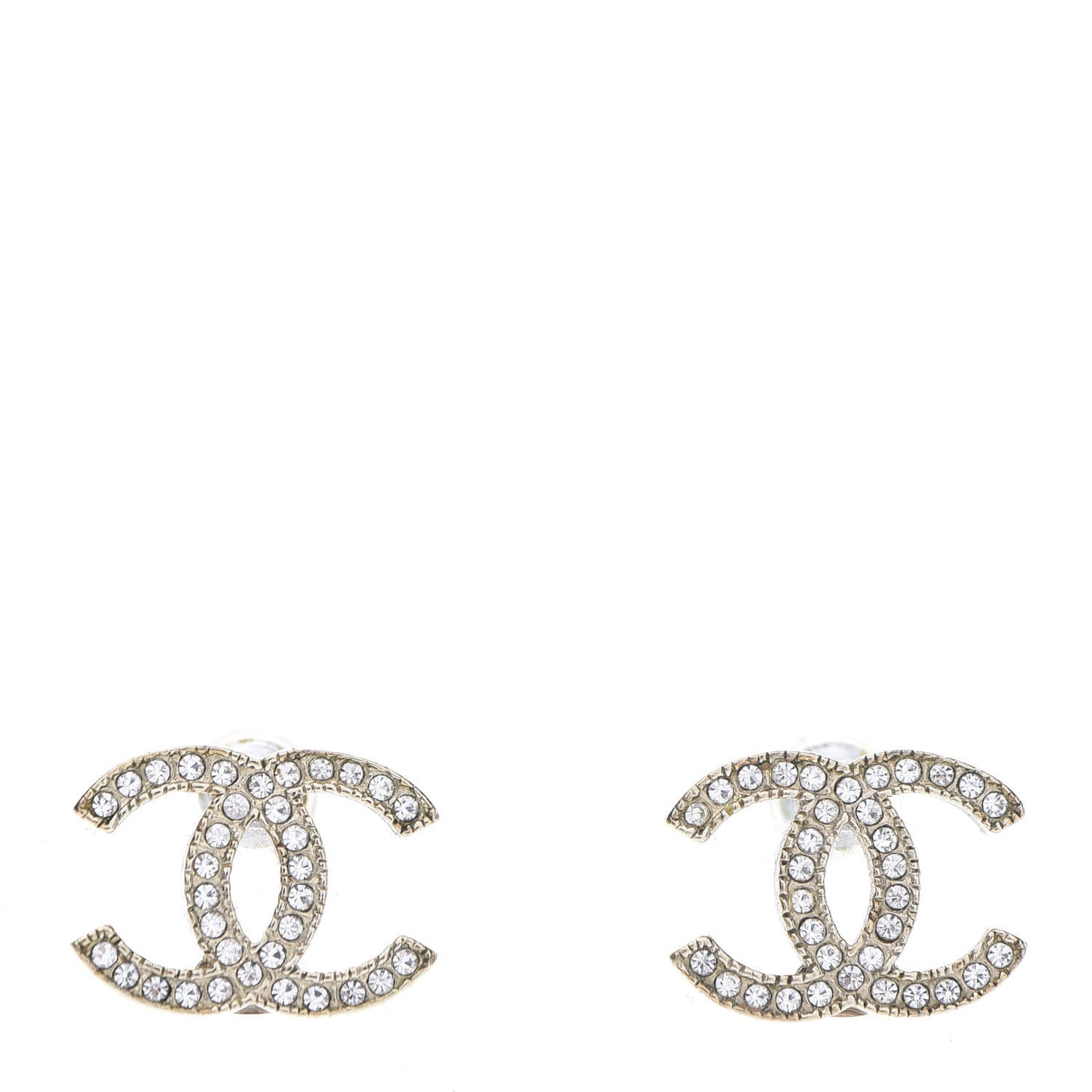 Crystal CC Earrings Gold