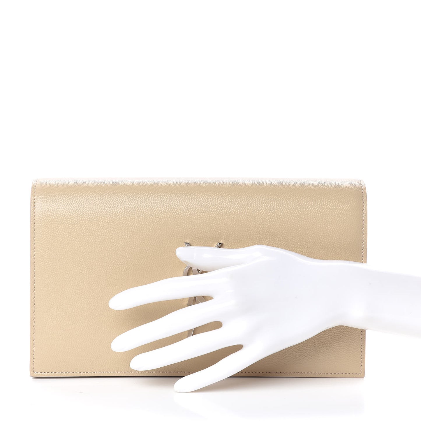 Grain De Poudre Classic Kate Monogram Clutch Nude Powder