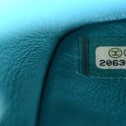 Chanel Patent Quilted Mini Rectangular Flap Turquoise 7 of 10