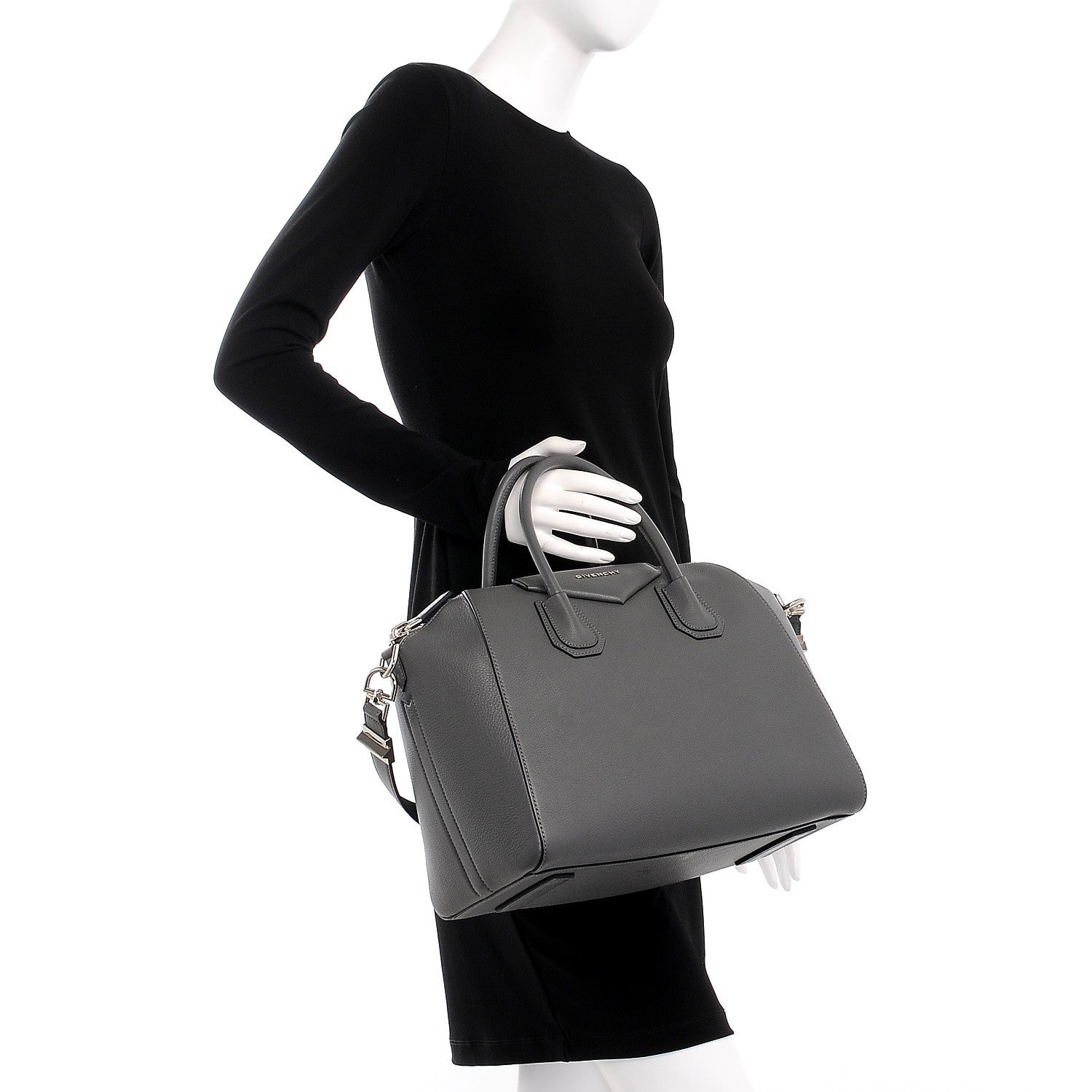 Givenchy Sugar Goatskin Medium Antigona Dark Grey 1 of 8