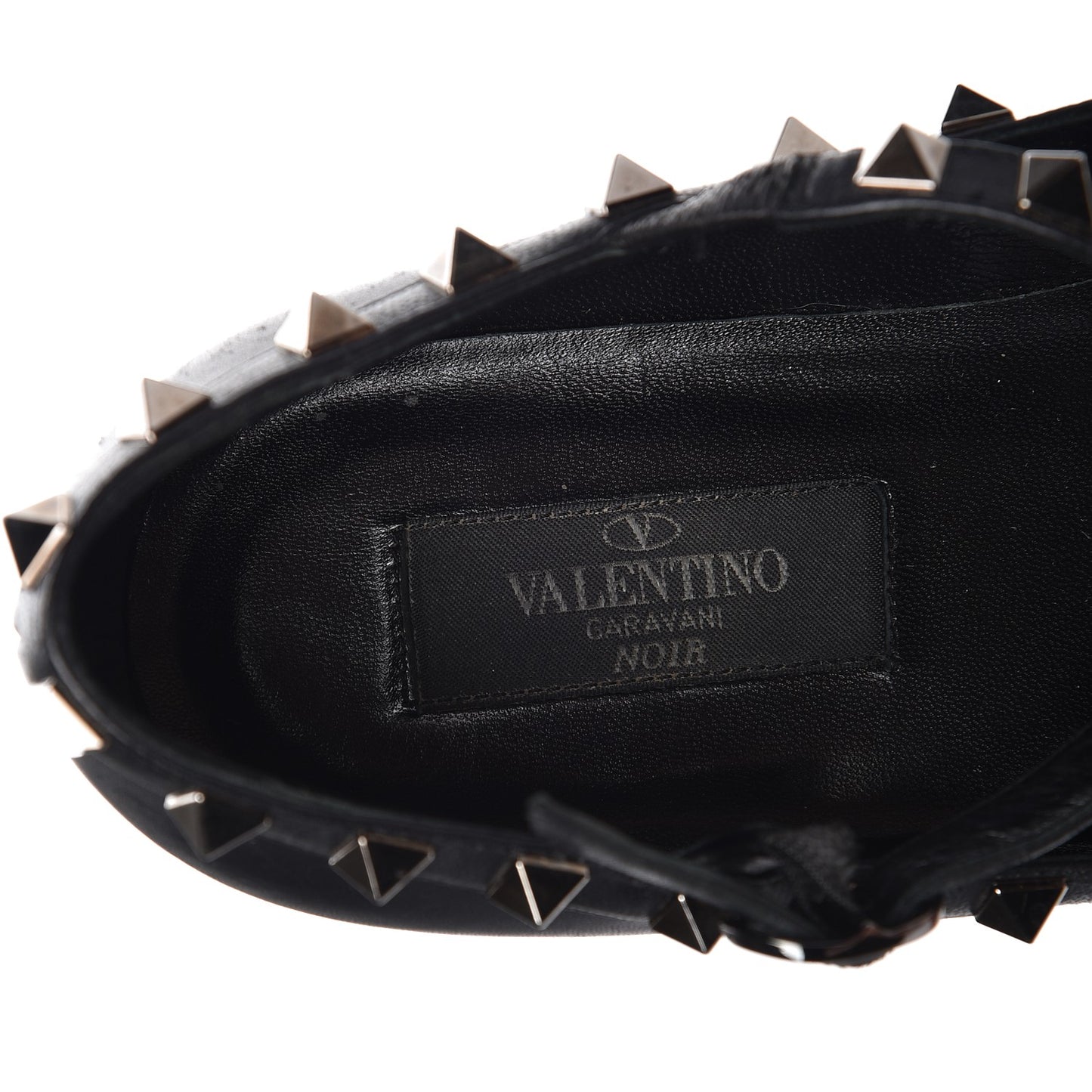 Nappa Rockstud Cage Ballerina Flats 36.5 Black