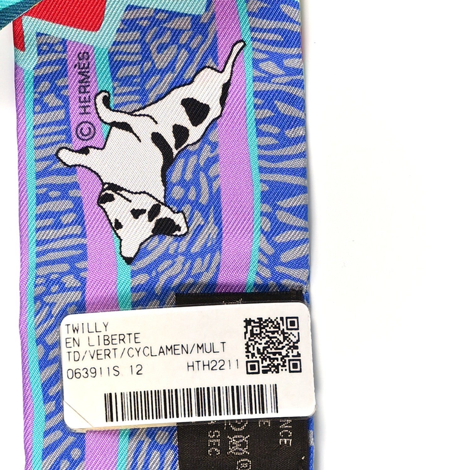 Hermes Silk En Liberte Twilly Vert Cyclamen Multicolor 3 of 3