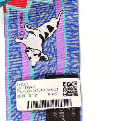Hermes Silk En Liberte Twilly Vert Cyclamen Multicolor 3 of 3