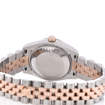 Rolex Stainless Steel 18K Everose Gold Diamond 31mm Oyster Perpetual Datejust Watch Silver 178271 5 of 6