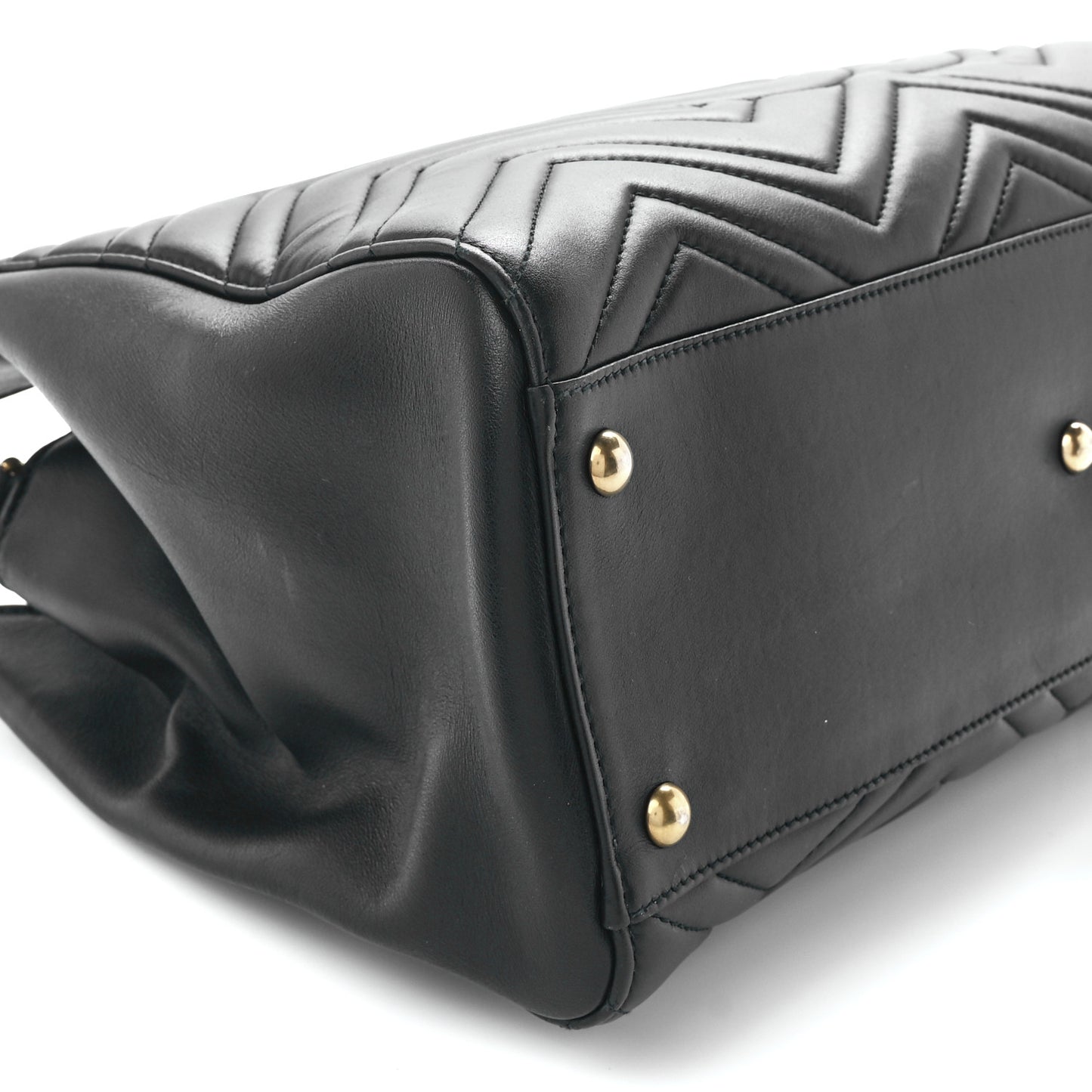 Calfskin Matelasse Medium GG Marmont Tote Black