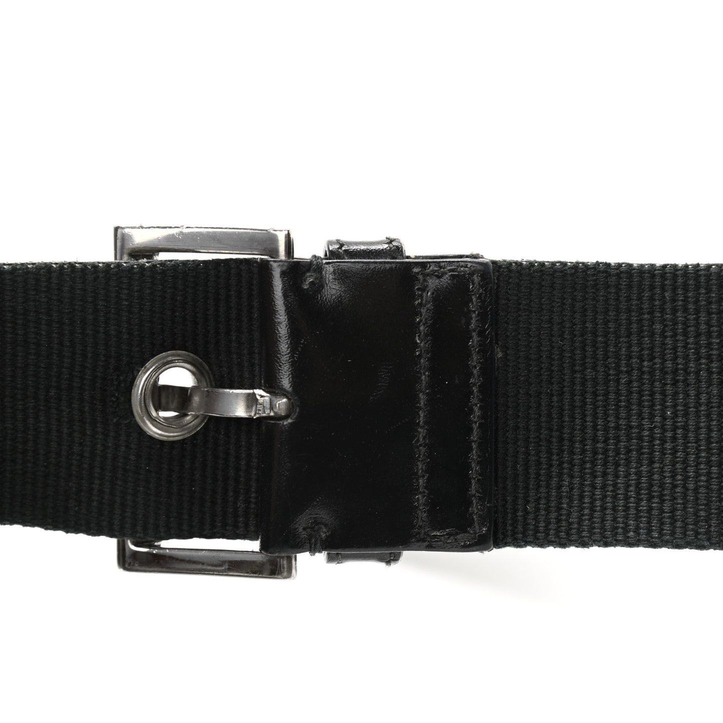 Tessuto Nylon Soft Calf Shoulder Bag Black