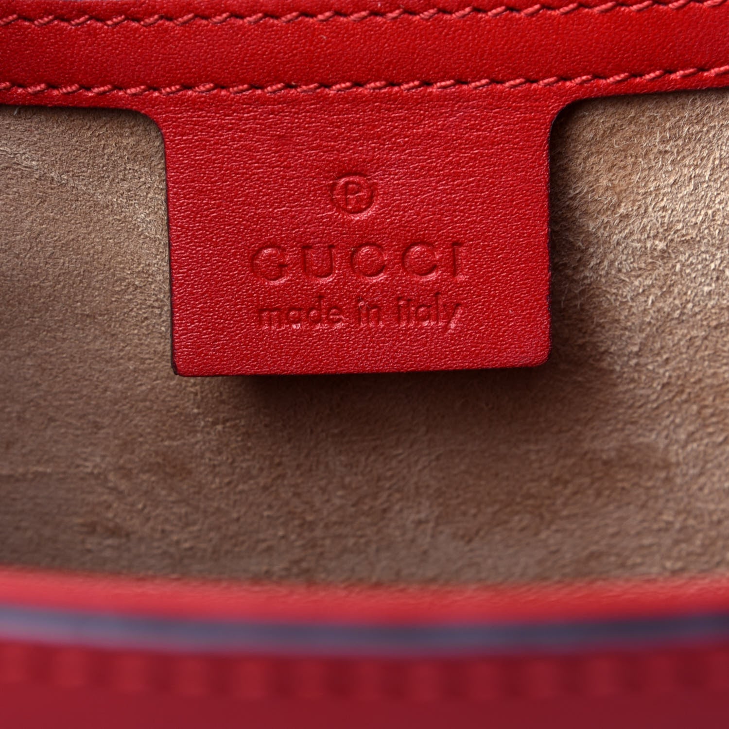 Gucci Calfskin Medium Sylvie Top Handle Bag Hibiscus Red 7 of 10