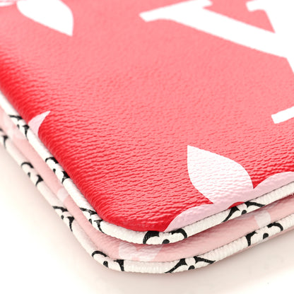 Louis Vuitton Monogram Giant Double Zip Pochette Rouge 8 of 9