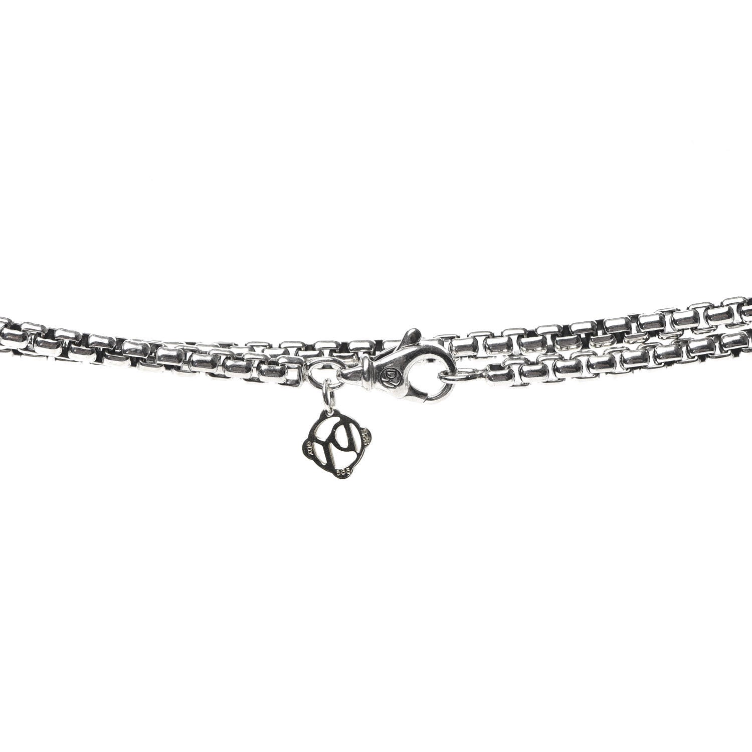 David Yurman Sterling Silver 14K Yellow Gold 3.6mm Medium Box Chain Necklace 72" 4 of 5