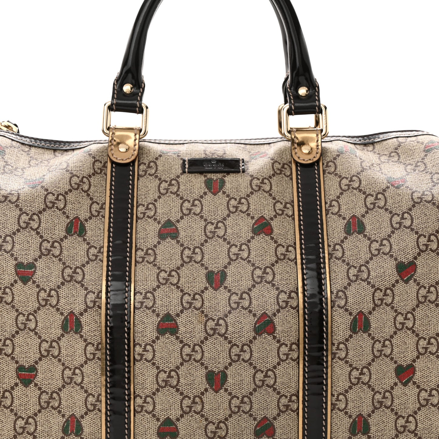 GG Plus Monogram Hearts Medium Joy Boston Dark Brown